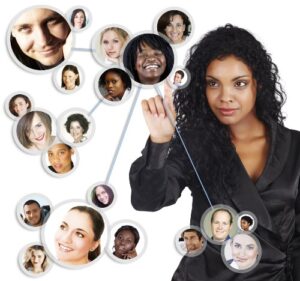 How to Transition Your Free Community into a Paid Membership » Succeed As Your Own Boss 4 woman with social network bubbles