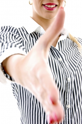 Business Lady Offering Handshake