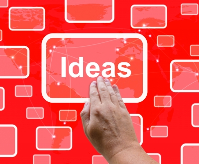 Hand Touching Ideas Button
