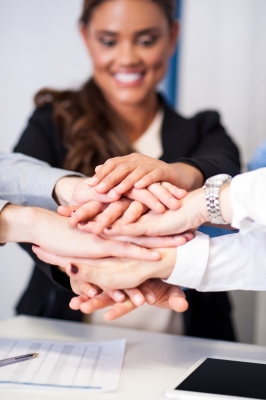 Business Team Stacking Hands